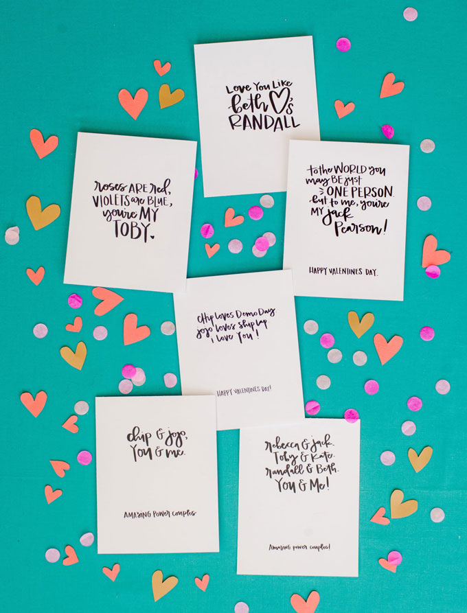 Fixer Upper + This is Us free VALENTINES printables!