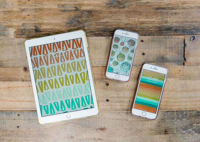 Free colorful, spring-inspired phone and tablet backgrounds!
