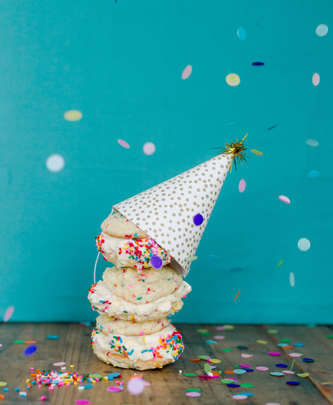 Week three :: BIRTHDAY CAKE ice cream sammie! :)