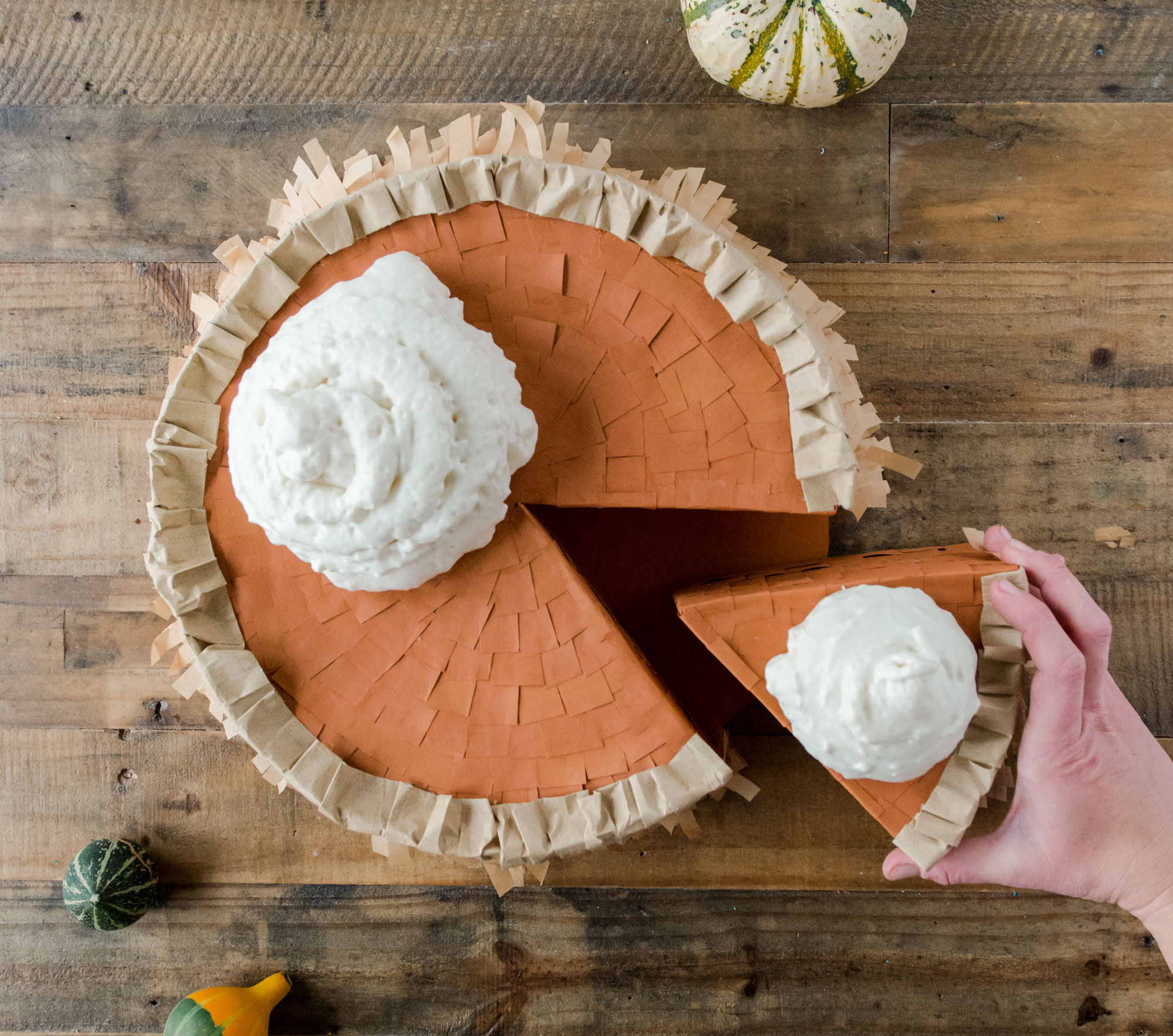 How to make a pumpkin pie piñata for Thanksgiving!