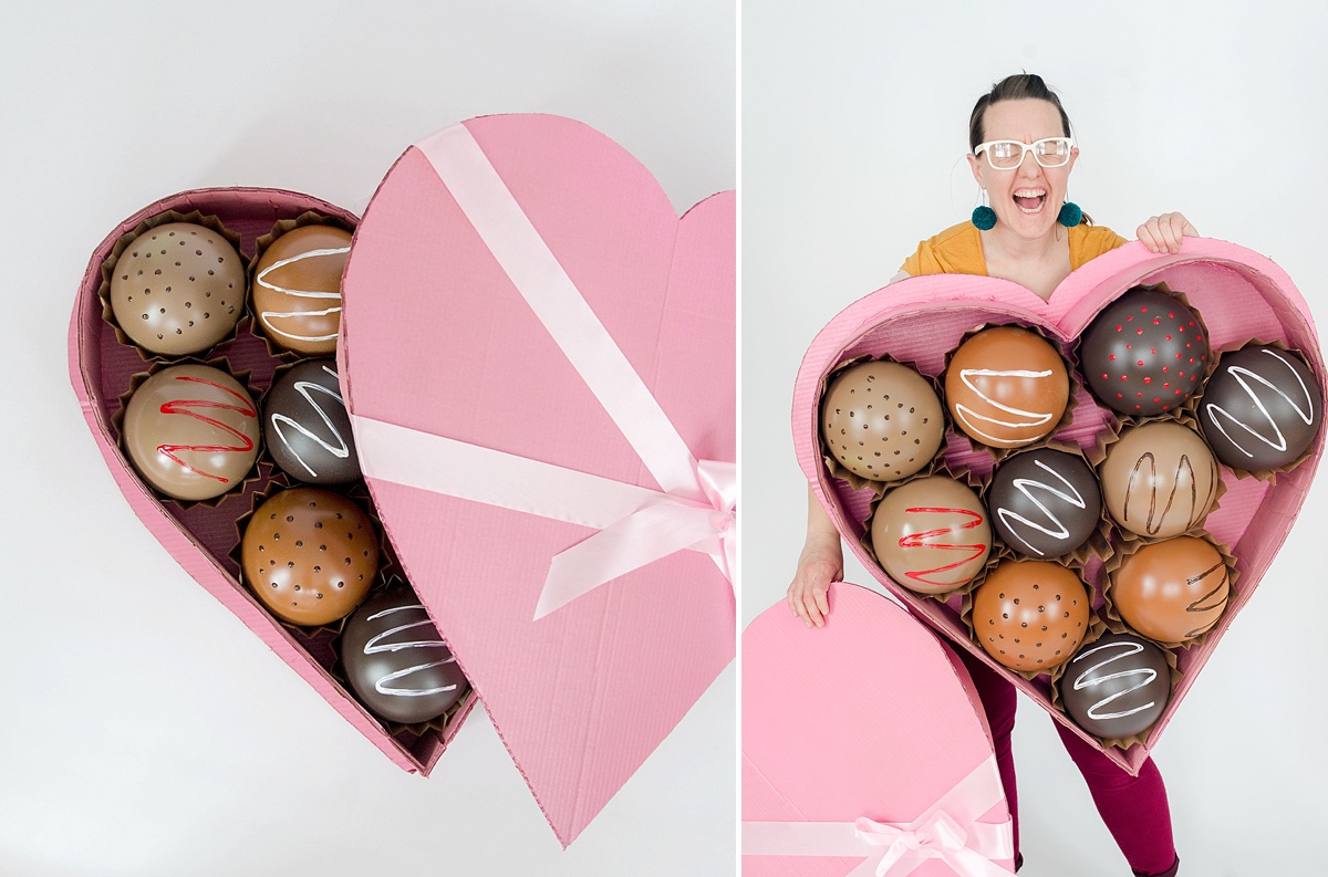 diy heart shaped chocolate box