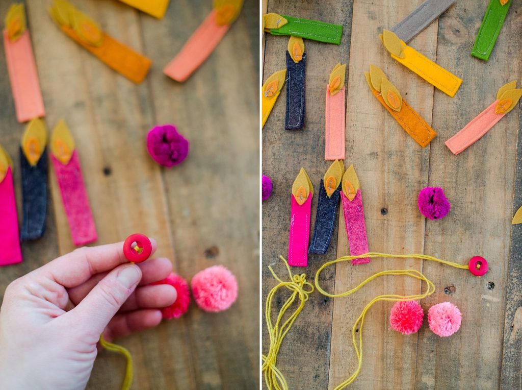 How to make a birthday necklace, fabric birthday necklace, DIY birthday necklace for kids, Easy birthday necklace pattern, Easy sewn birthday candles, oh yay studio pattern, oh yay studio sewing