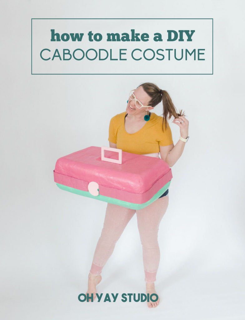 How to make a caboodle costume, caboodle costume DIY, costume DIY, oh yay costume challenge, emily steffen costumes, paper mâché costume, DIY paper mâché costume, 80s inspired costume