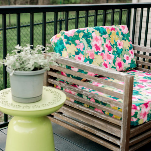 how to re-cover patio cushions, recovering patio cushions DIY, how to recover couch cushions, recovering patio furniture, patio furniture cushion repair, easy at home DIY for your deck or patio