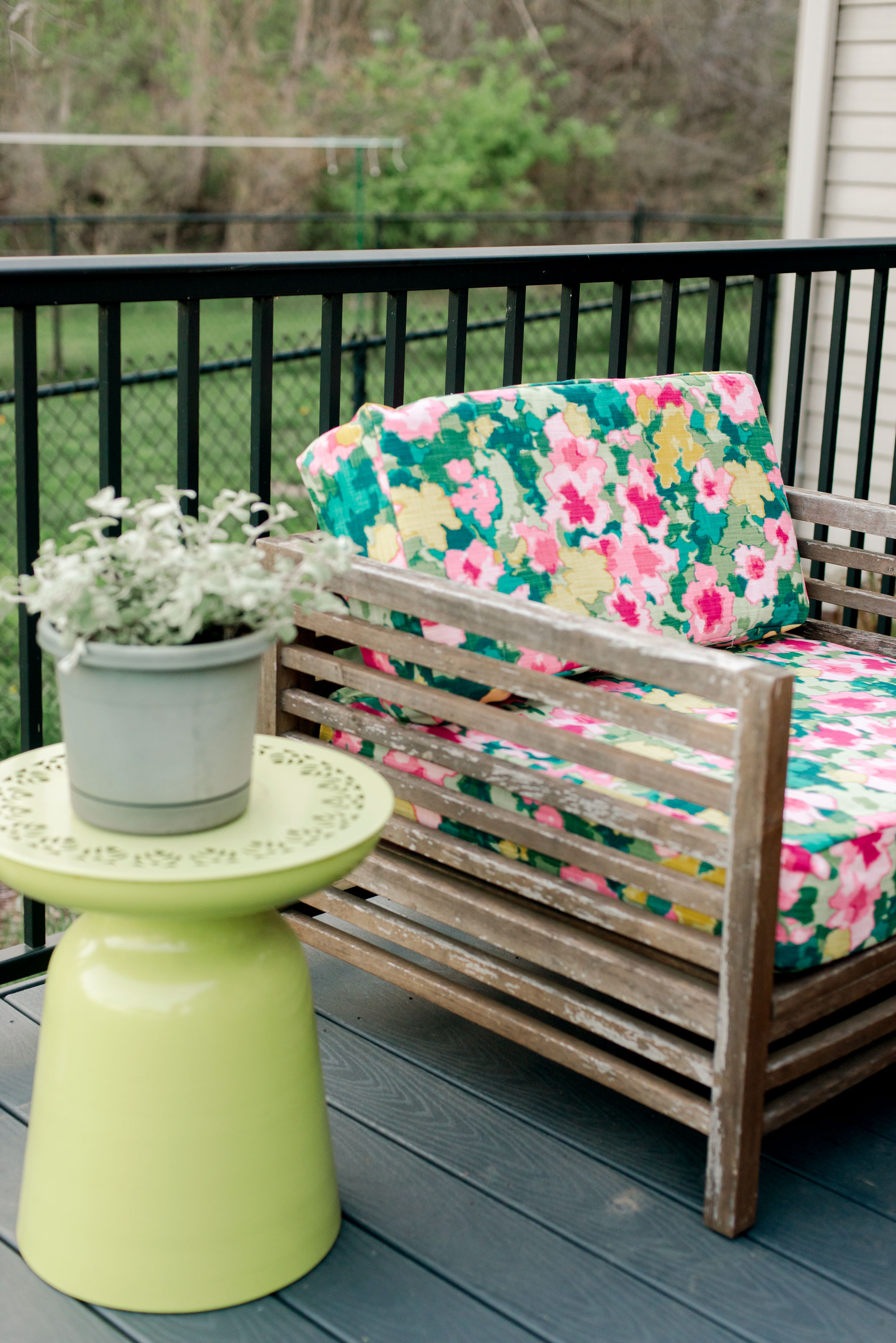 How to re-cover outdoor cushions | A quick + easy DIY