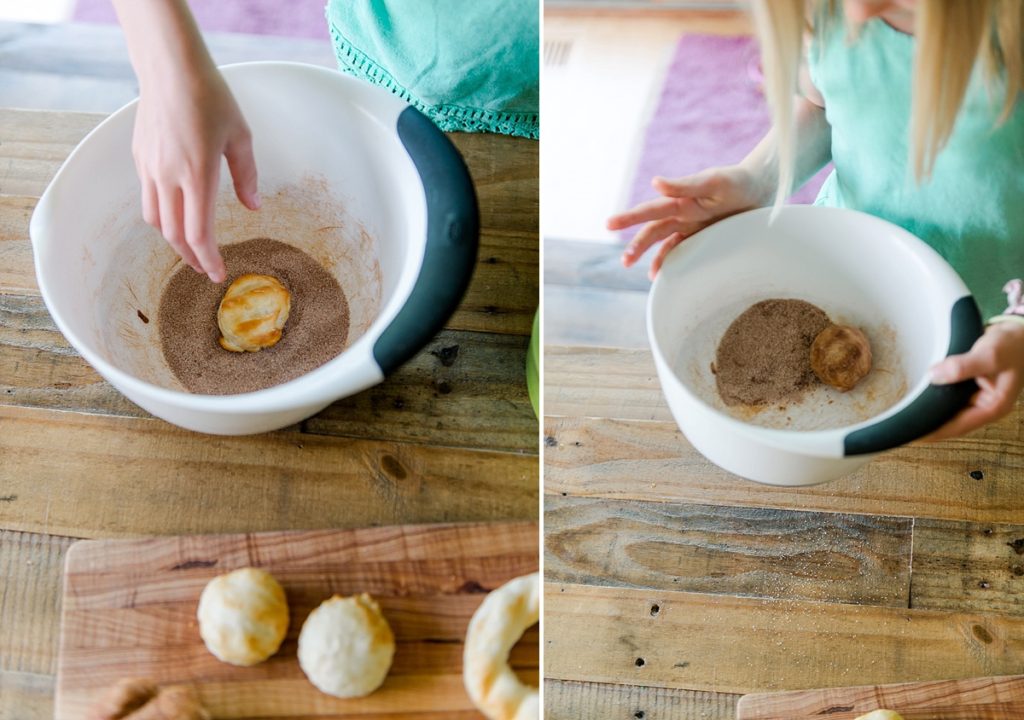 how to make easy air fryer donuts, easy biscuit donut recipe, ninja foodie donut recipe, air fryer donut recipe, homemade donuts, easy homemade donuts