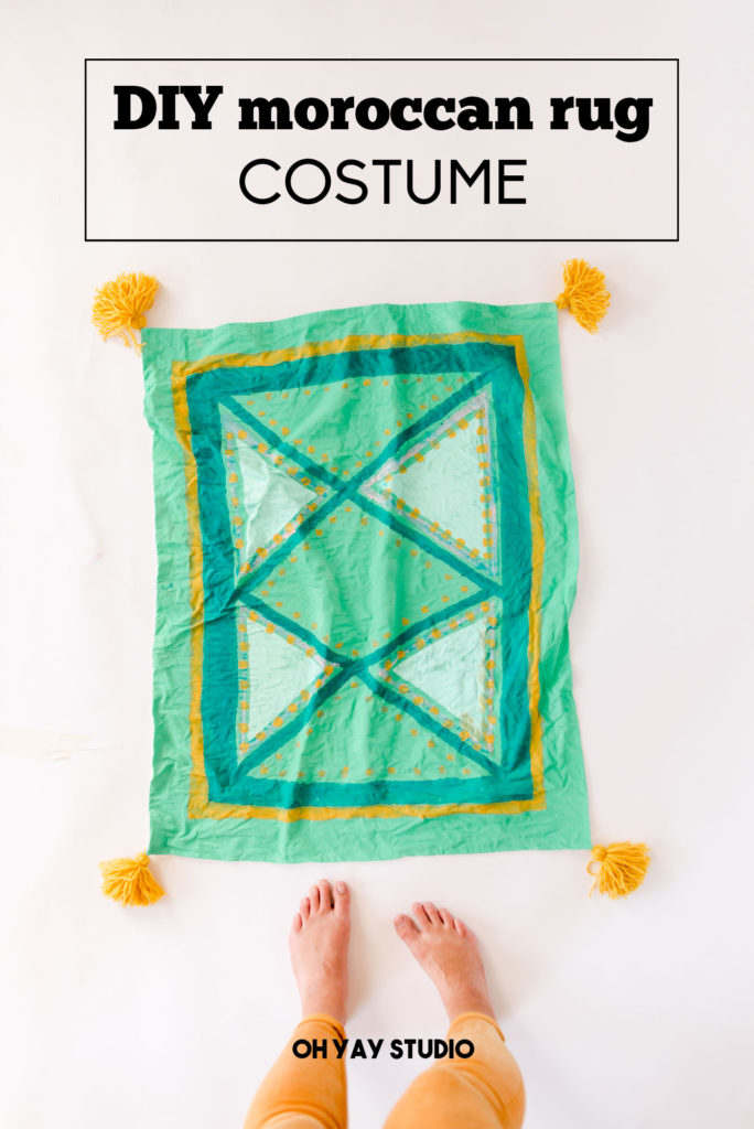 Moroccan rug costume, DIY rug costume, DIY halloween costume, DIY aladdin costume, Disney aladdin costume, how to make an aladdin costume