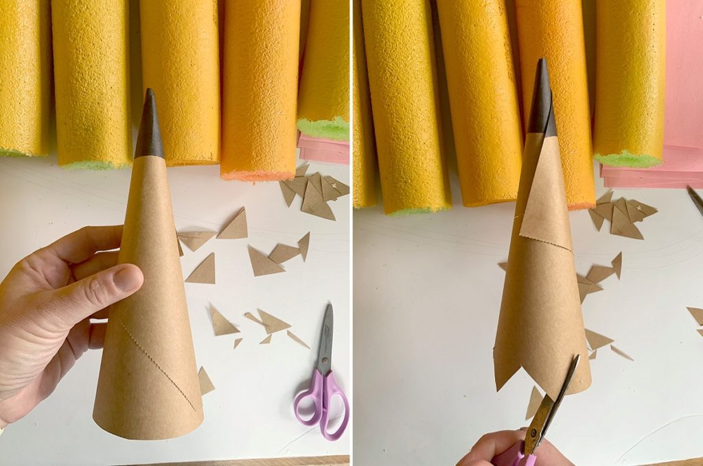 How to make giant pencils out of dollar store pool noodles! – oh yay studio  – Color + Painting + Making + Everyday celebrating