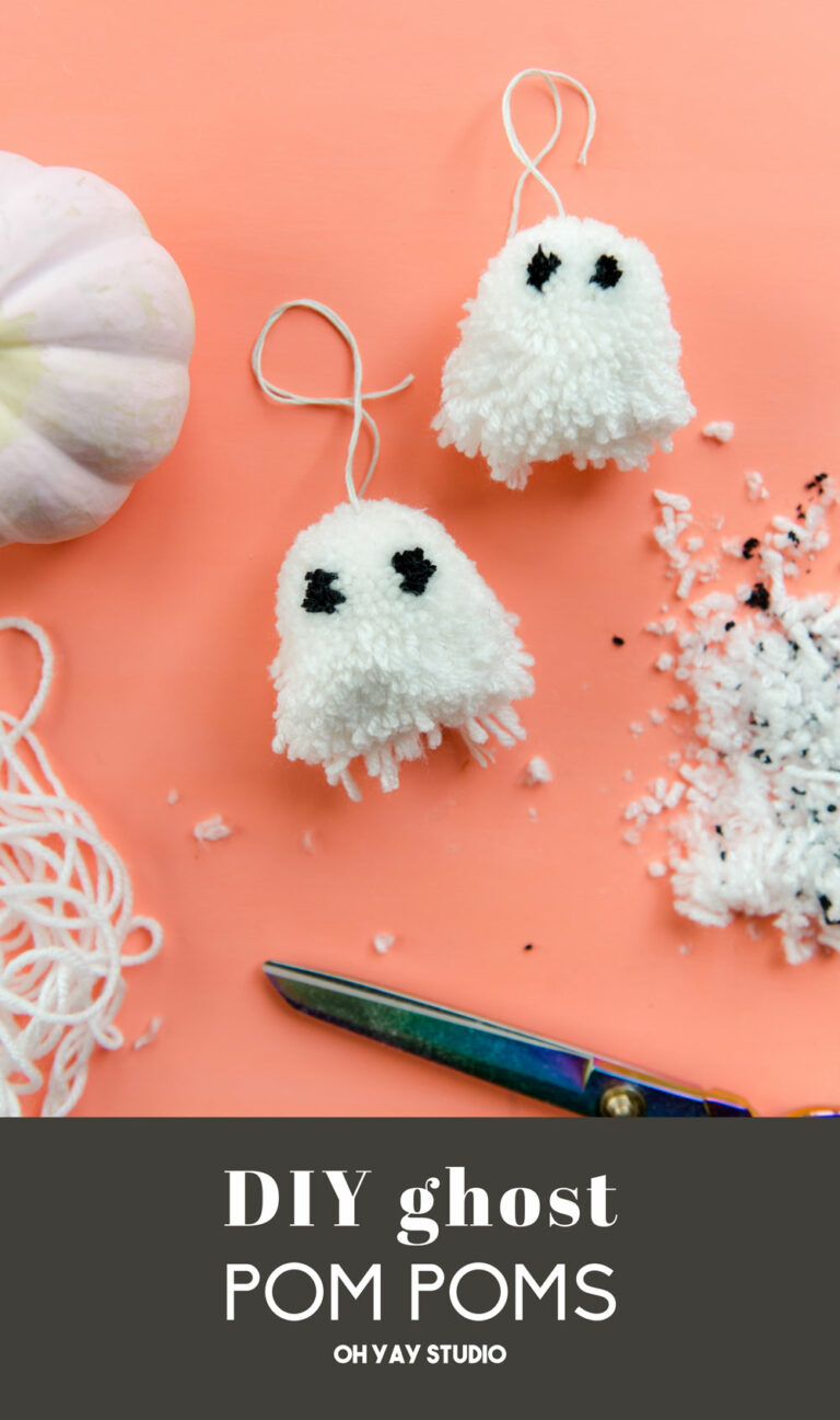 DIY ghost pom poms for Halloween! – oh yay studio – Color + Painting ...