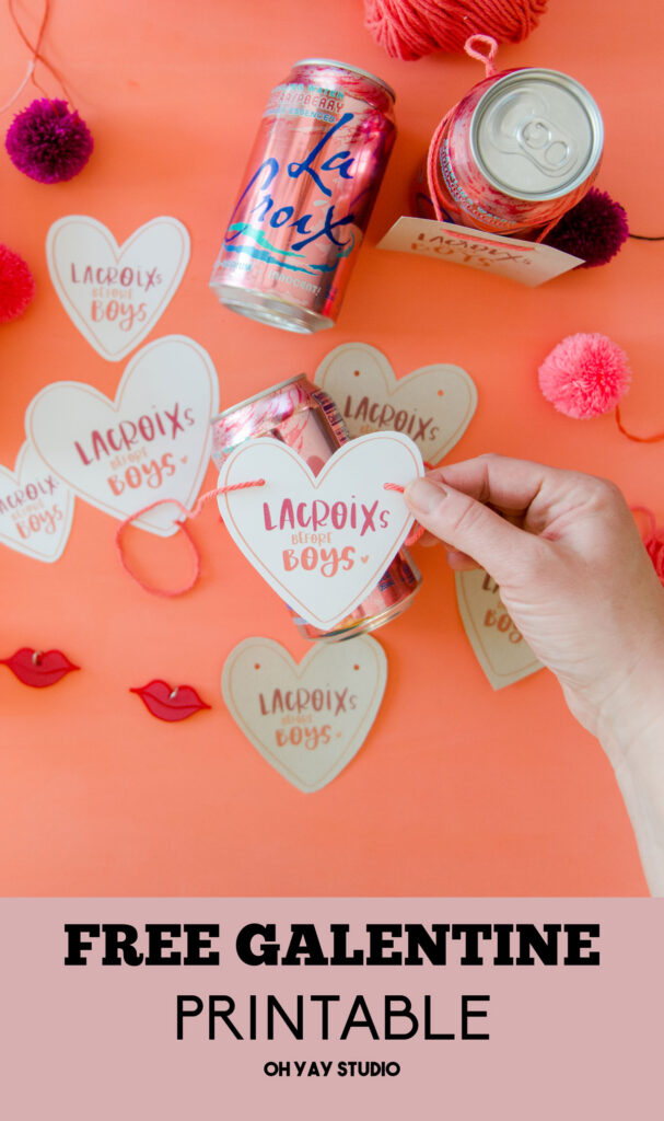 LaCroix before Boys printable, Free Valentine printable, free valentines day paper printable, Galentines day printable, VGalentines day party ideas