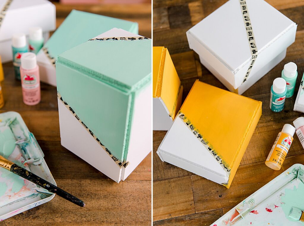 how to make a photo storage box, colorful photo storage box idea, how to make a photo storage box