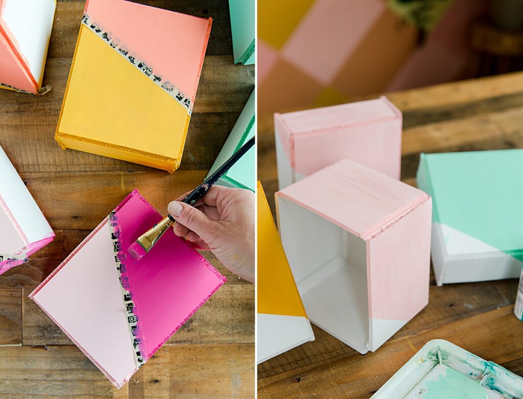 how to make a photo storage box, colorful photo storage box idea, how to make a photo storage box