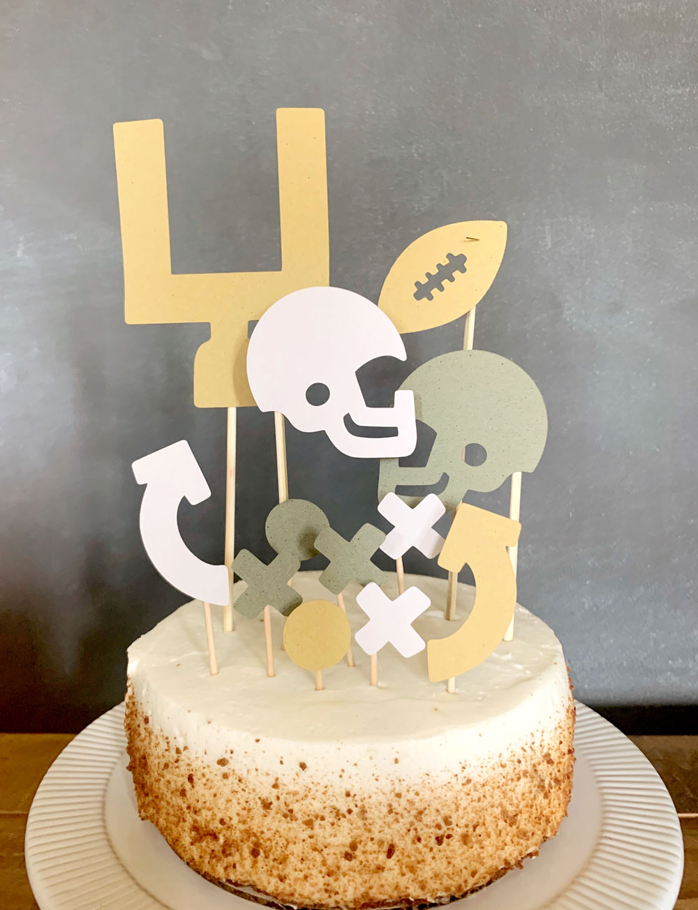 Download Football Cake Topper Svg Cut File For Cricut