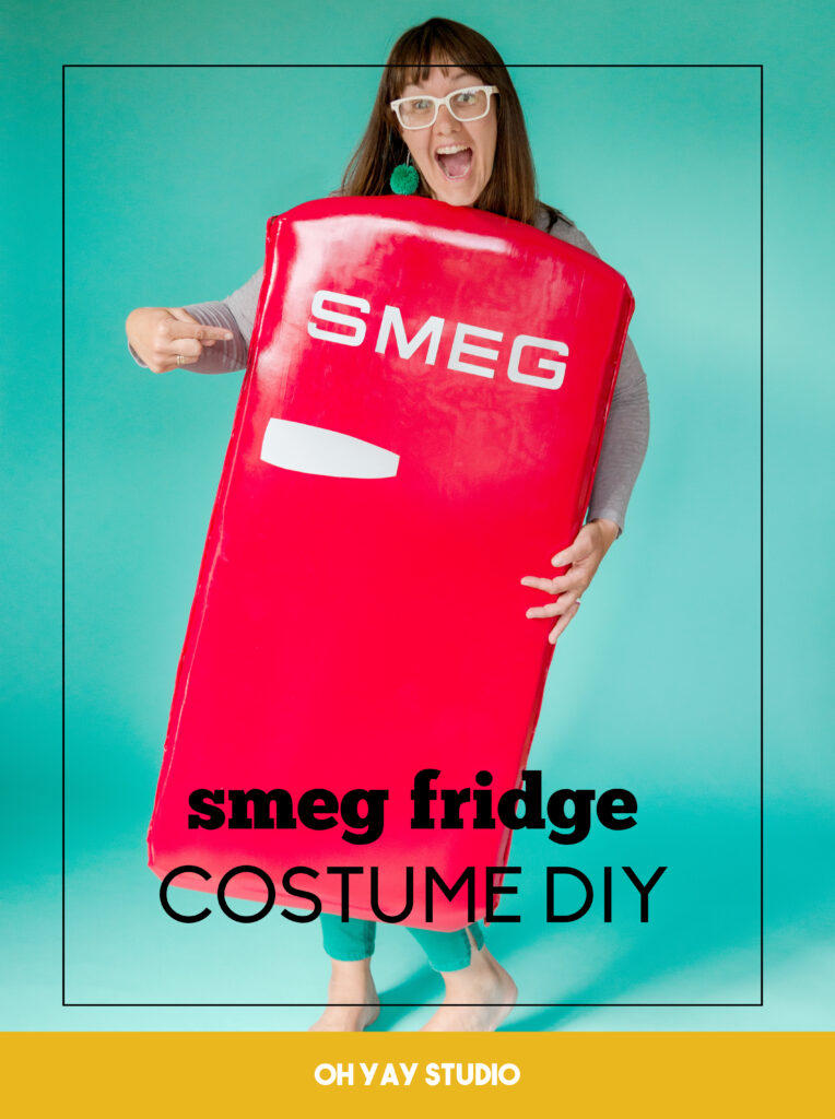 how to make a SMEG fridge costume, refrigerator costume, Cardboard costume idea, DIY halloween costume, Cardboard halloween costume idea