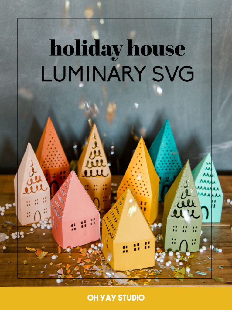 Colorful Christmas Luminaries + Free SVG file!