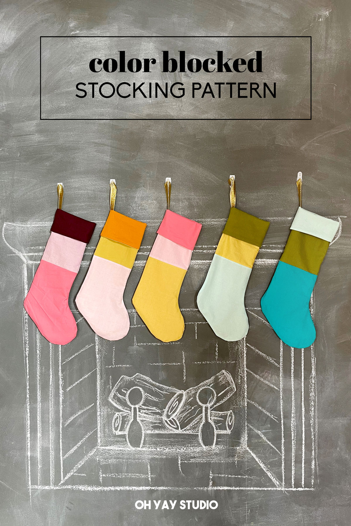 color blocked stocking pattern, how to make a color blocked stocking, janome sewing machine, stocking sewing pattern, colorful stocking, free sewing pattern