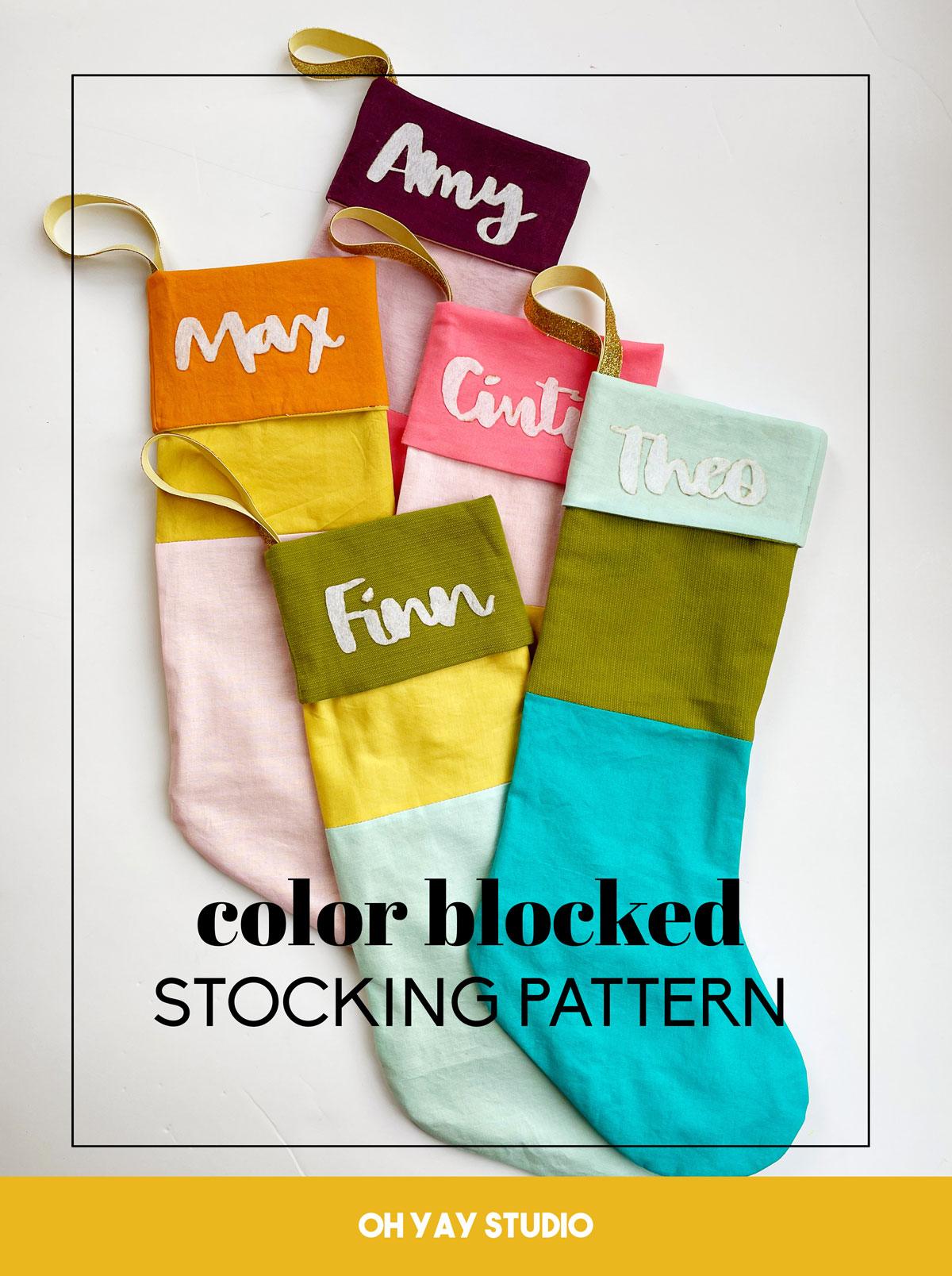 color blocked stocking pattern, how to make a color blocked stocking, janome sewing machine, stocking sewing pattern, colorful stocking, free sewing pattern