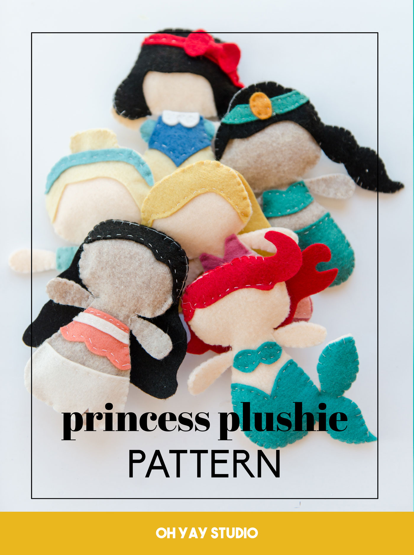how to make disney princess plushies, disney princess plushies, disney stuffies, moana plushie, jasmine plushie, cinderella plush, snow white plush