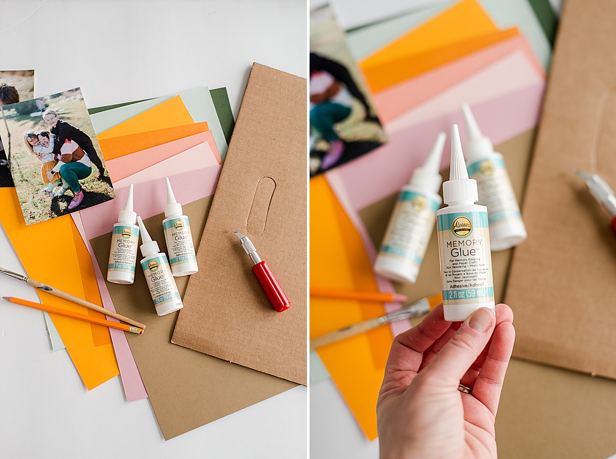 DIY Paper photo frame without glue