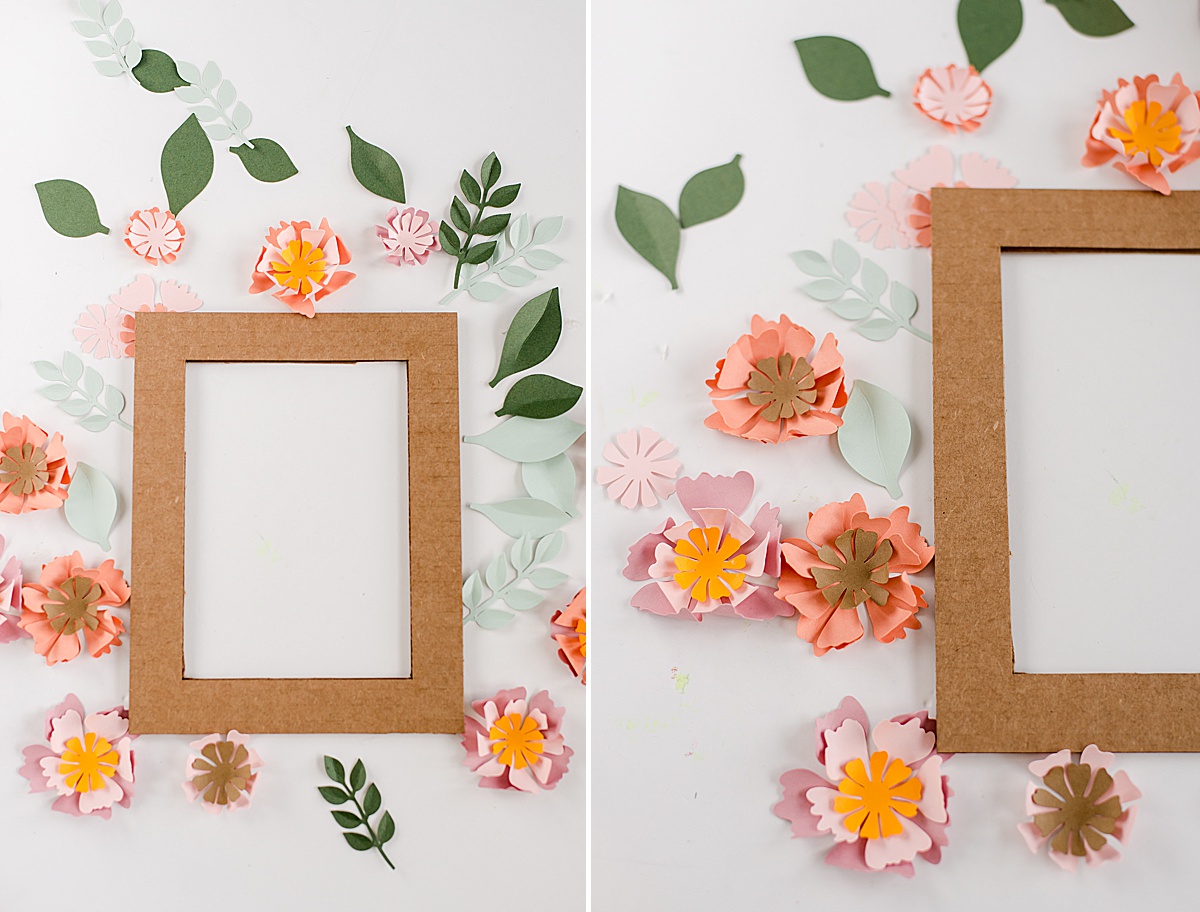 how to make paper flowers, paper flower SVG file, paper flower frame, recycled paper flower frame DIY, paper DIY frame, paper flowers, Aleenes memory glue, Aleenes glue