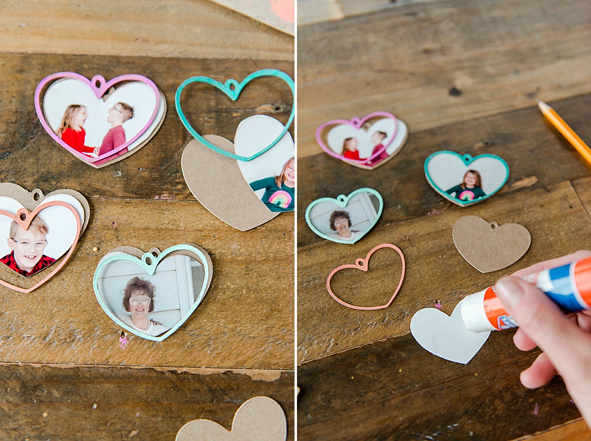 Mother's Day locket, Mother's Day locket DIY, Mother's Day DIY with kids, DIY for Mother's Day, Walmart same day prints, How to make a cardboard locket