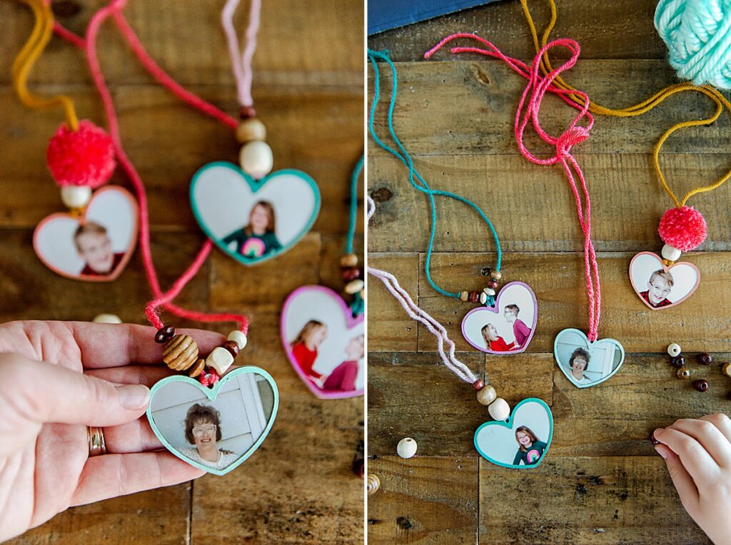 Mother's Day locket, Mother's Day locket DIY, Mother's Day DIY with kids, DIY for Mother's Day, Walmart same day prints, How to make a cardboard locket