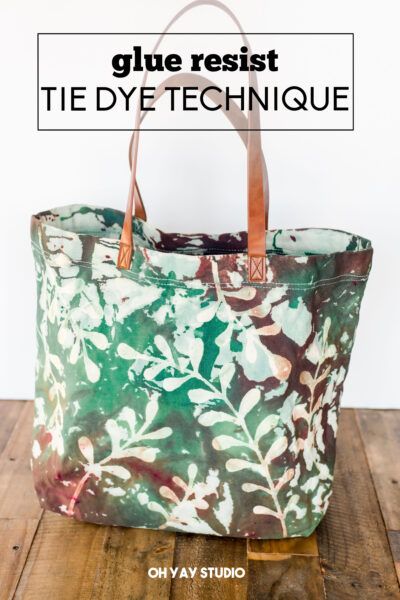 Glue resist Tie-Dye farmers market canvas tote – oh yay studio – Color ...