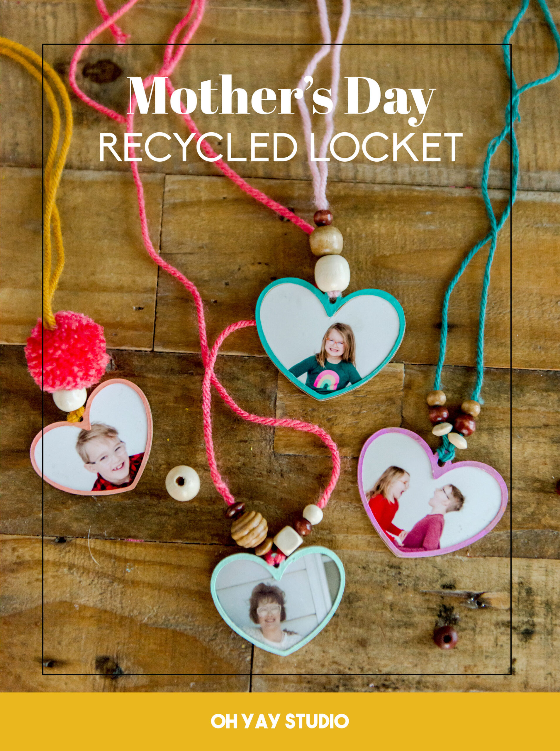 Mother's Day locket, Mother's Day locket DIY, Mother's Day DIY with kids, DIY for Mother's Day, Walmart same day prints, How to make a cardboard locket