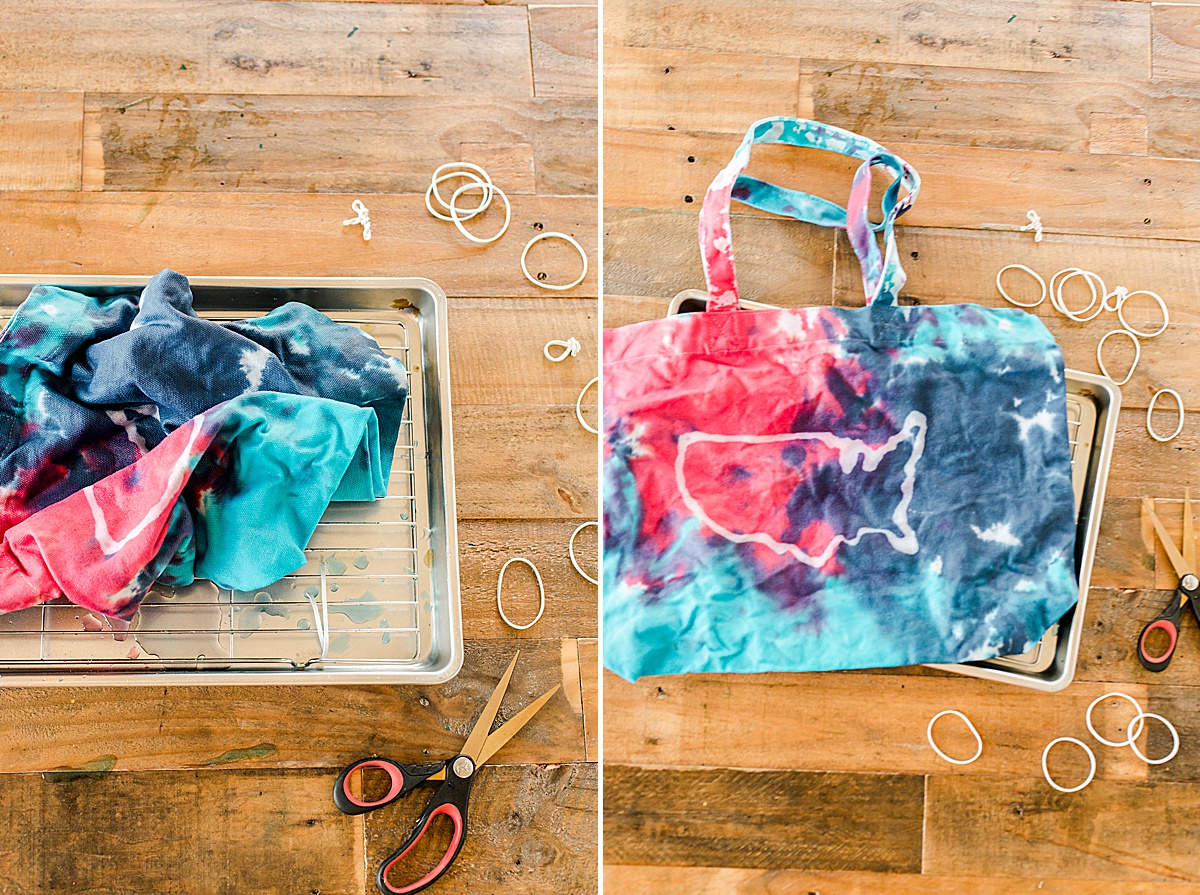 Glue resist tie dye, olympic tie dye idea, red white and blue tie die, how to glue resist with tie dye, tie dye DIY