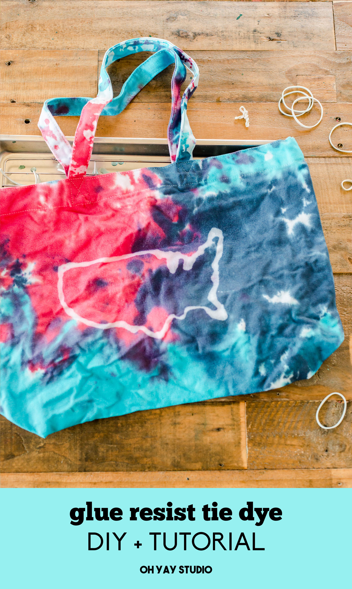 Glue resist tie dye, olympic tie dye idea, red white and blue tie die, how to glue resist with tie dye, tie dye DIY