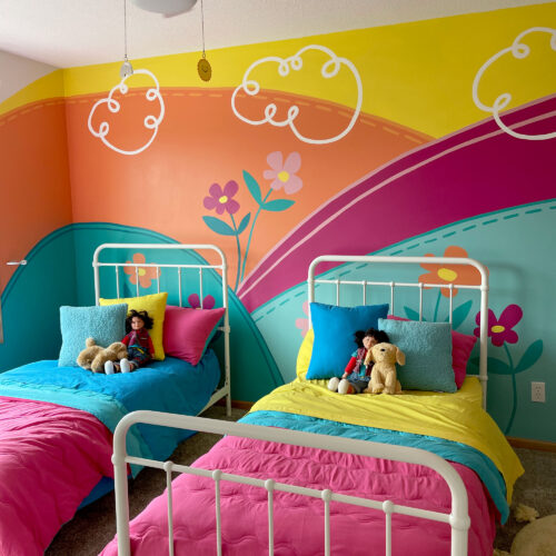 Punky Brewster Mural, Punky Brewster bedroom decor and mural, Punky Brewster kids bedroom, Punky mural idea