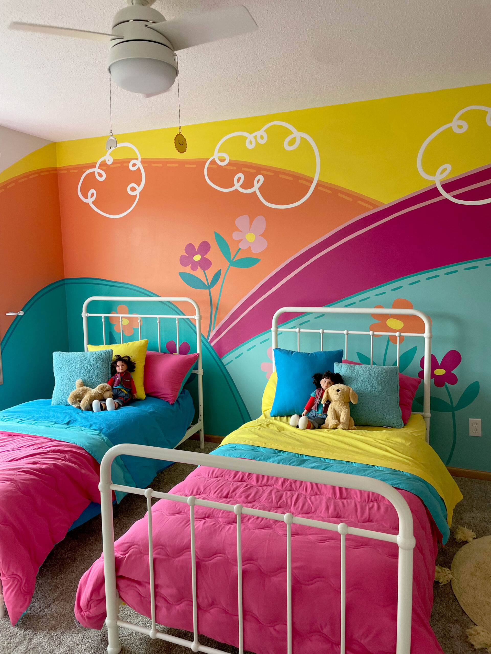 Punky Brewster Mural, Punky Brewster bedroom decor and mural, Punky Brewster kids bedroom, Punky mural idea