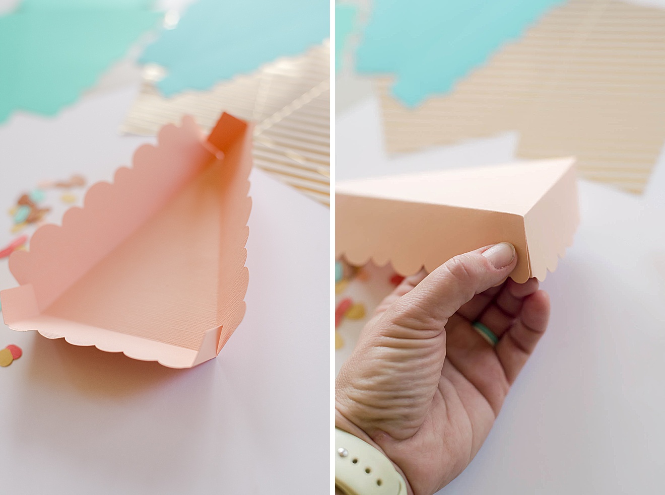 paper birthday cake box