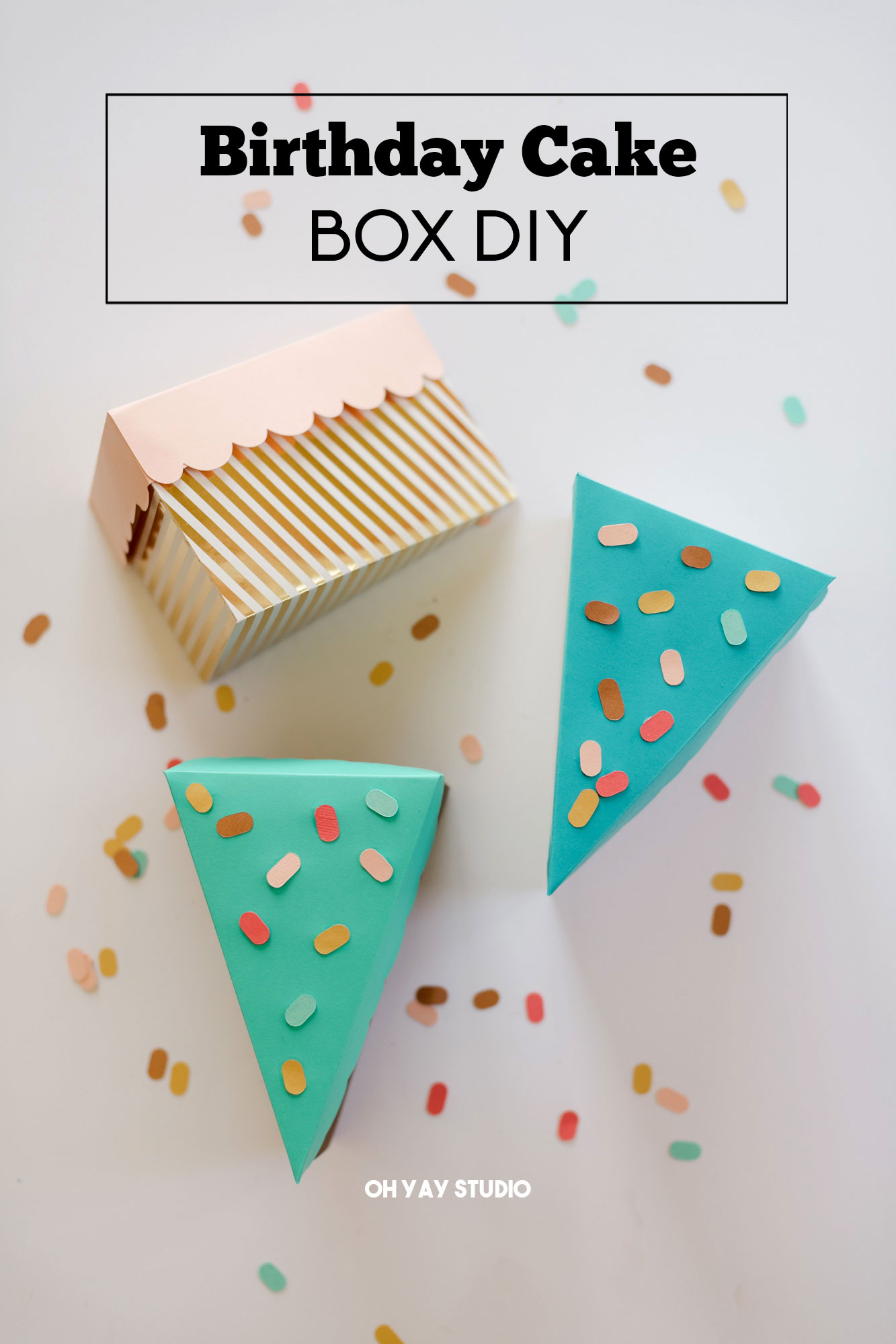 Paper Birthday Cake Box