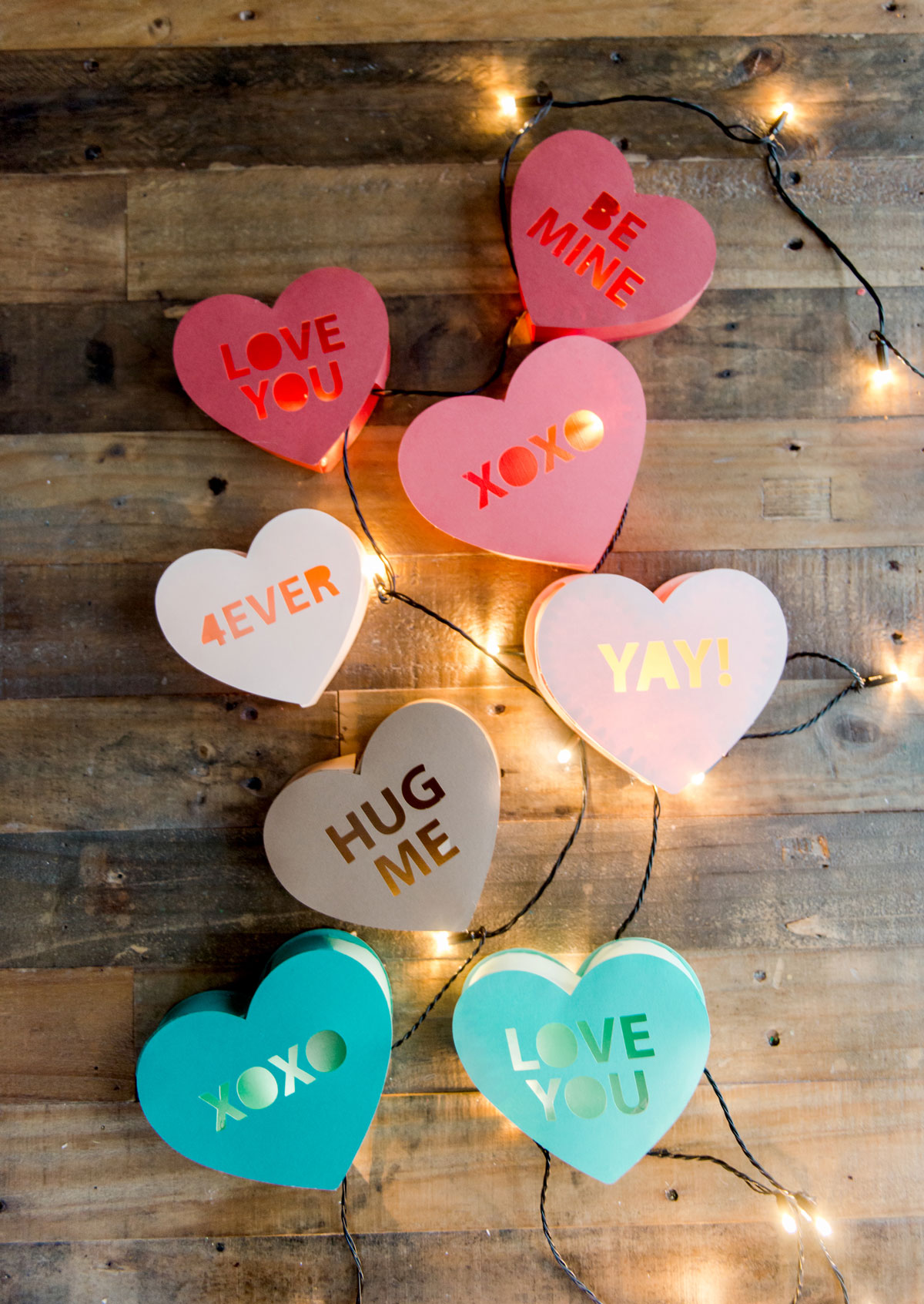 Candy Heart Luminaries