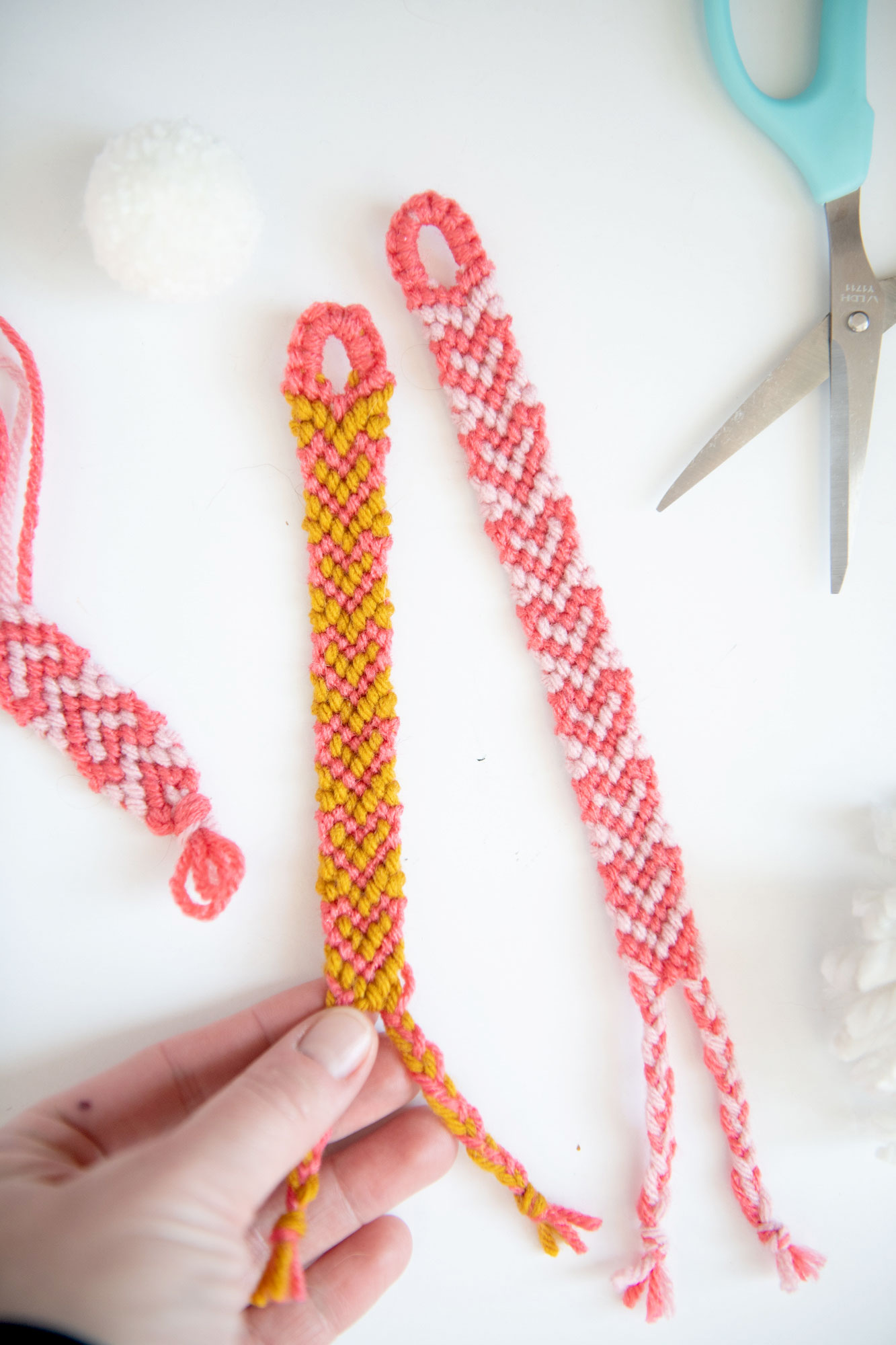 Heart bookmark or friendship bracelet