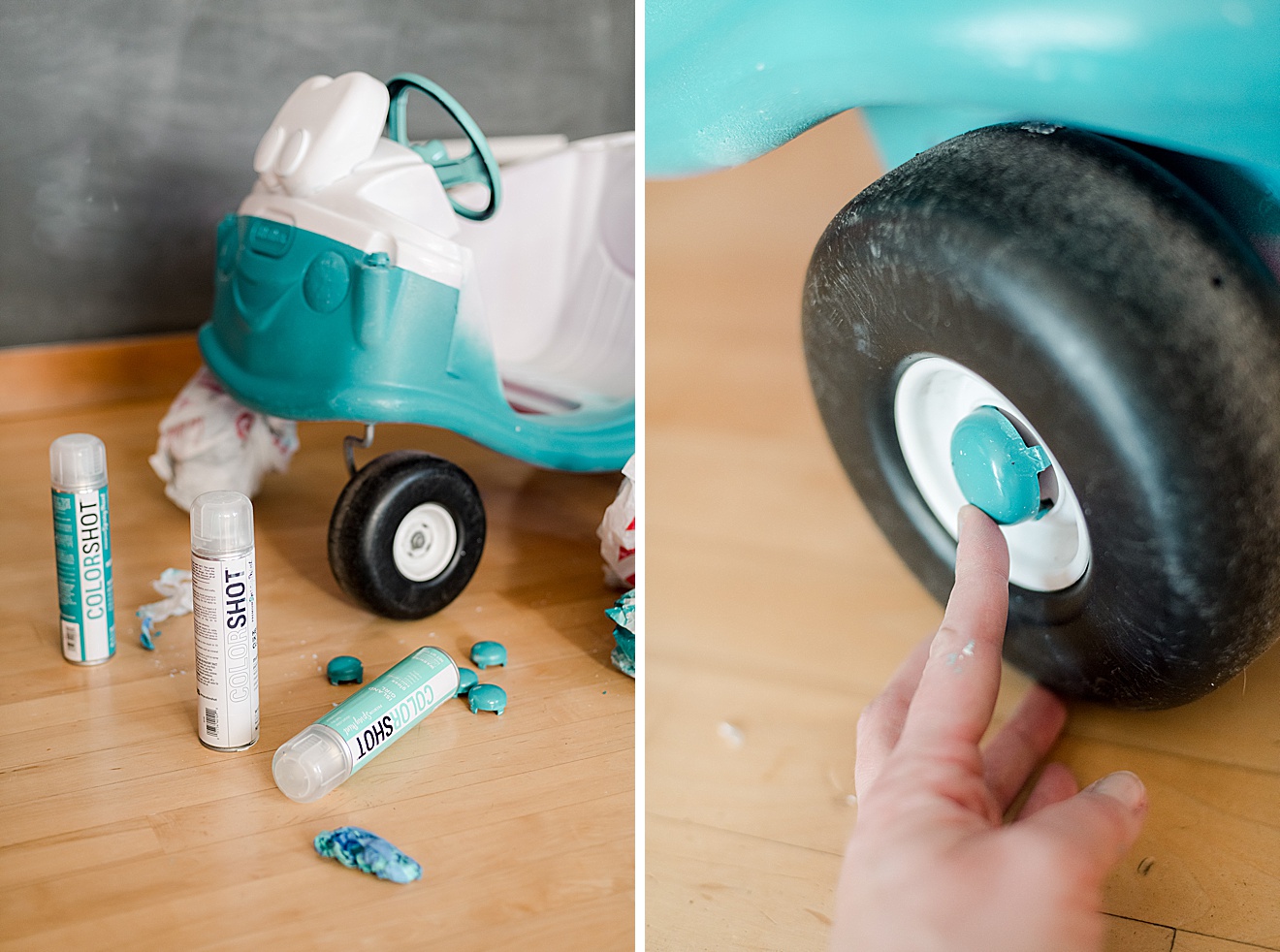 Cozy coupe makeover, ice cream truck makeover, ice cream truck cozy coupe, how to makeover a cozy coupe, little tykes cozy couple makeover, how to make a giant ice cream scoop