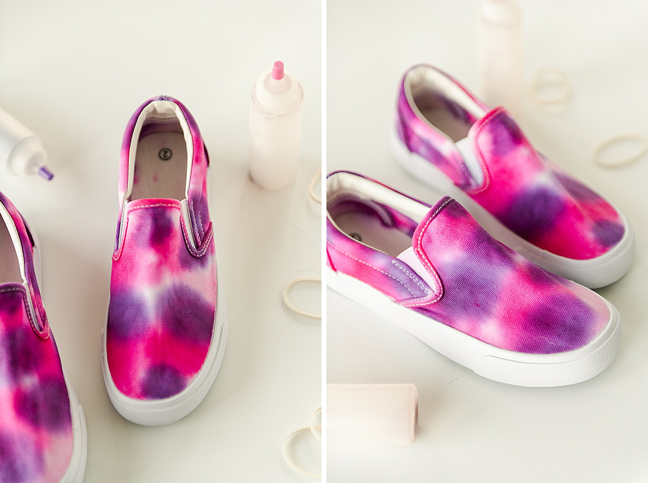 Easy Way to Upcycle: Dye Shoes in Magenta Color – Tulip Color Crafts