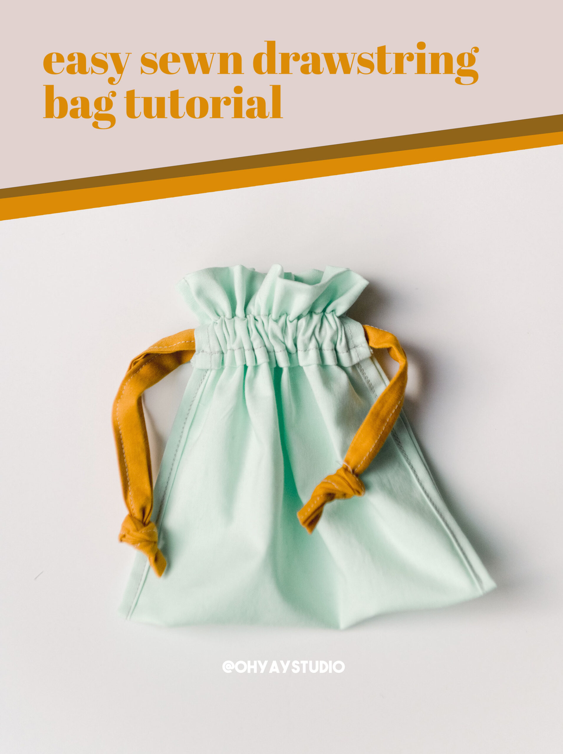 Easy drawstring pouch pattern, easy sewing pattern, simple sewing pattern, drawstring sewn pouch, how to sew a drawstring pouch, free sewing pattern