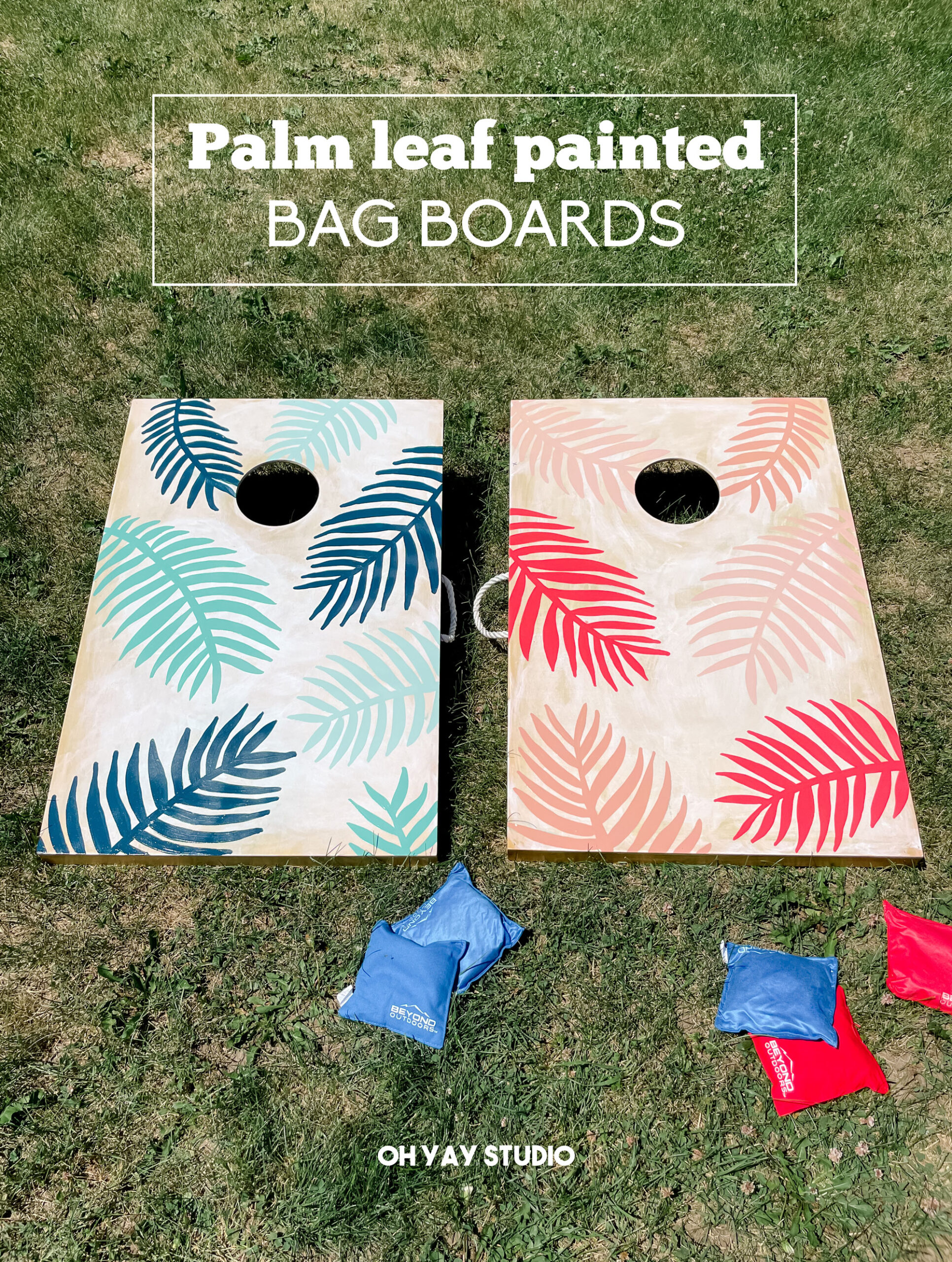 Painting tropical bag boards! – oh yay studio – Color + Painting +