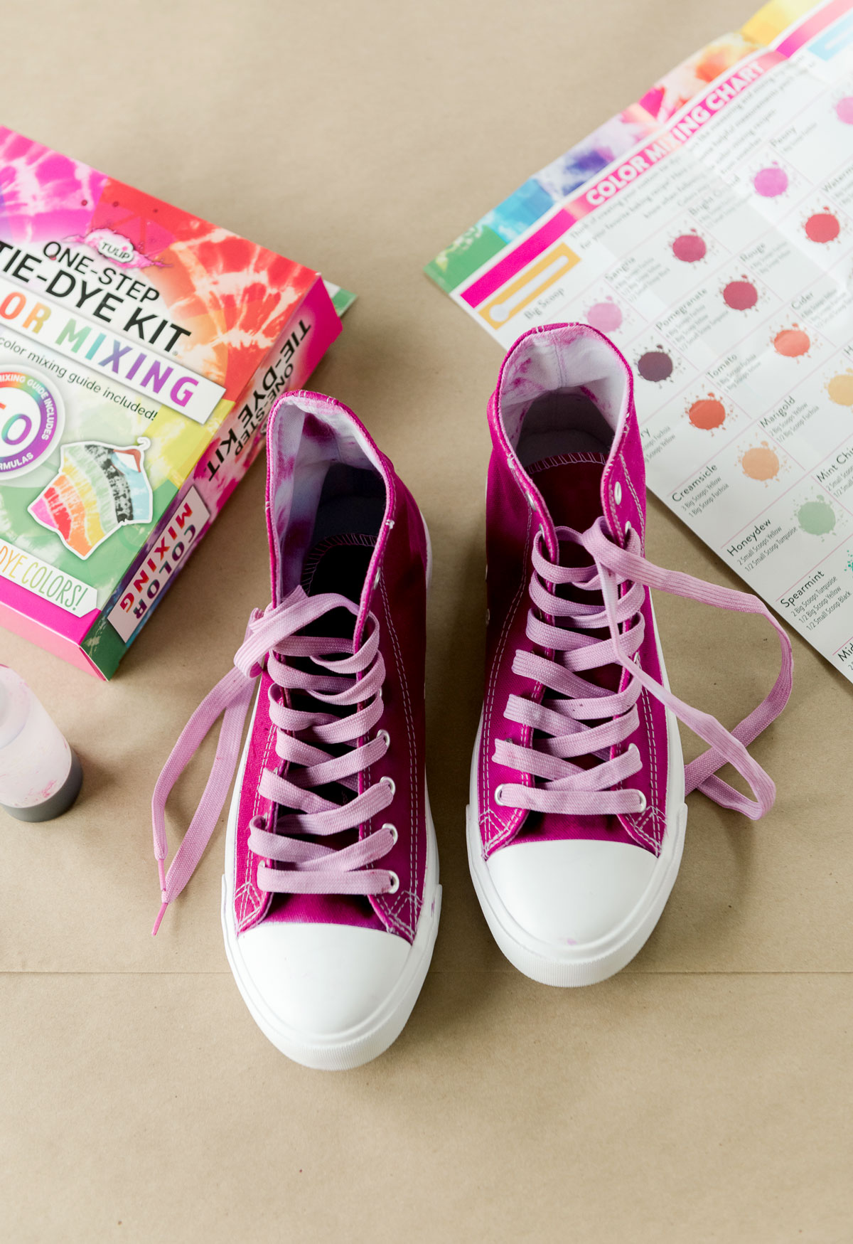 Custom Dyed Light Pink Converse All Star High Tops Shoes 