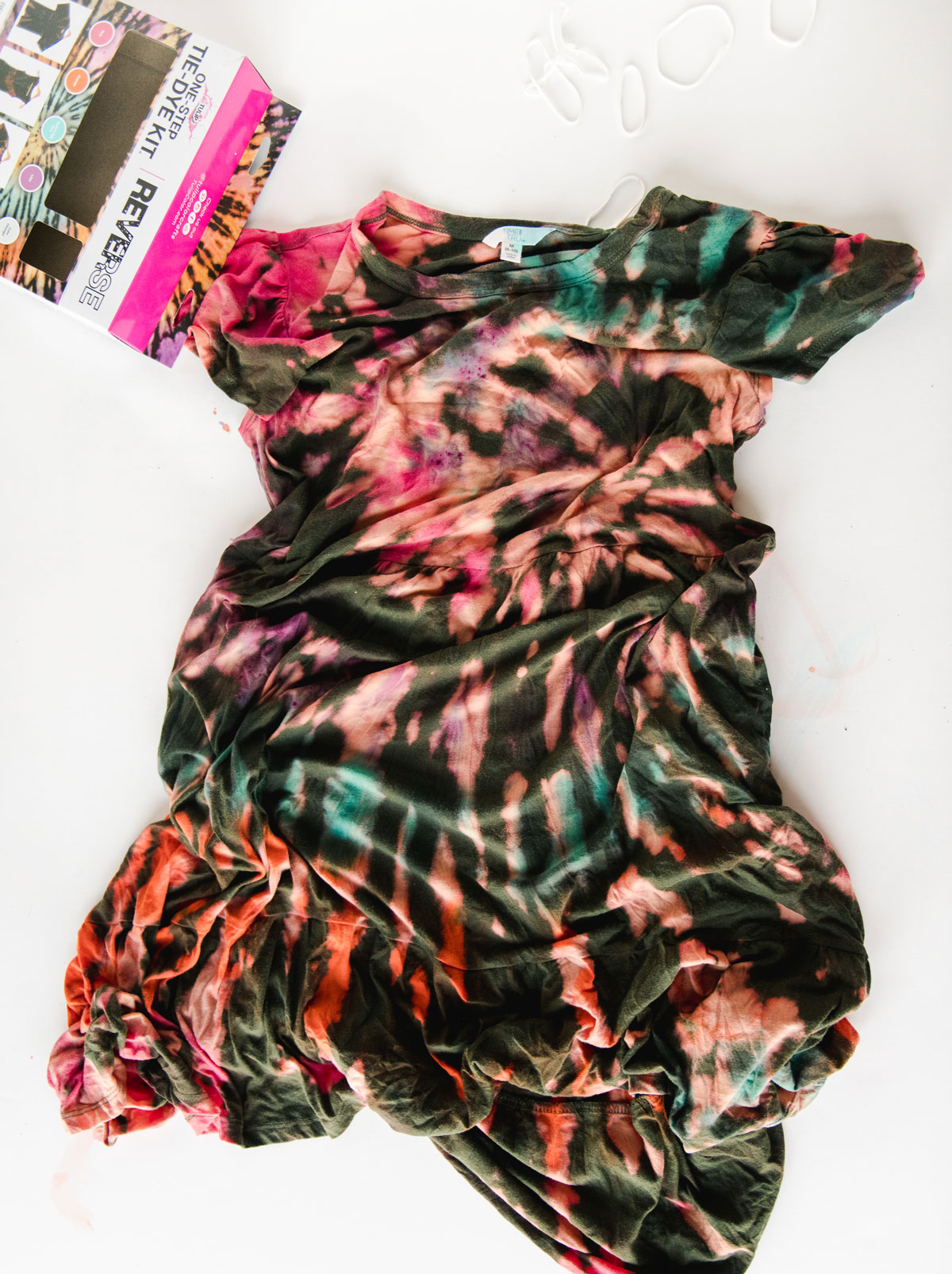 Reverse tie dye dress!