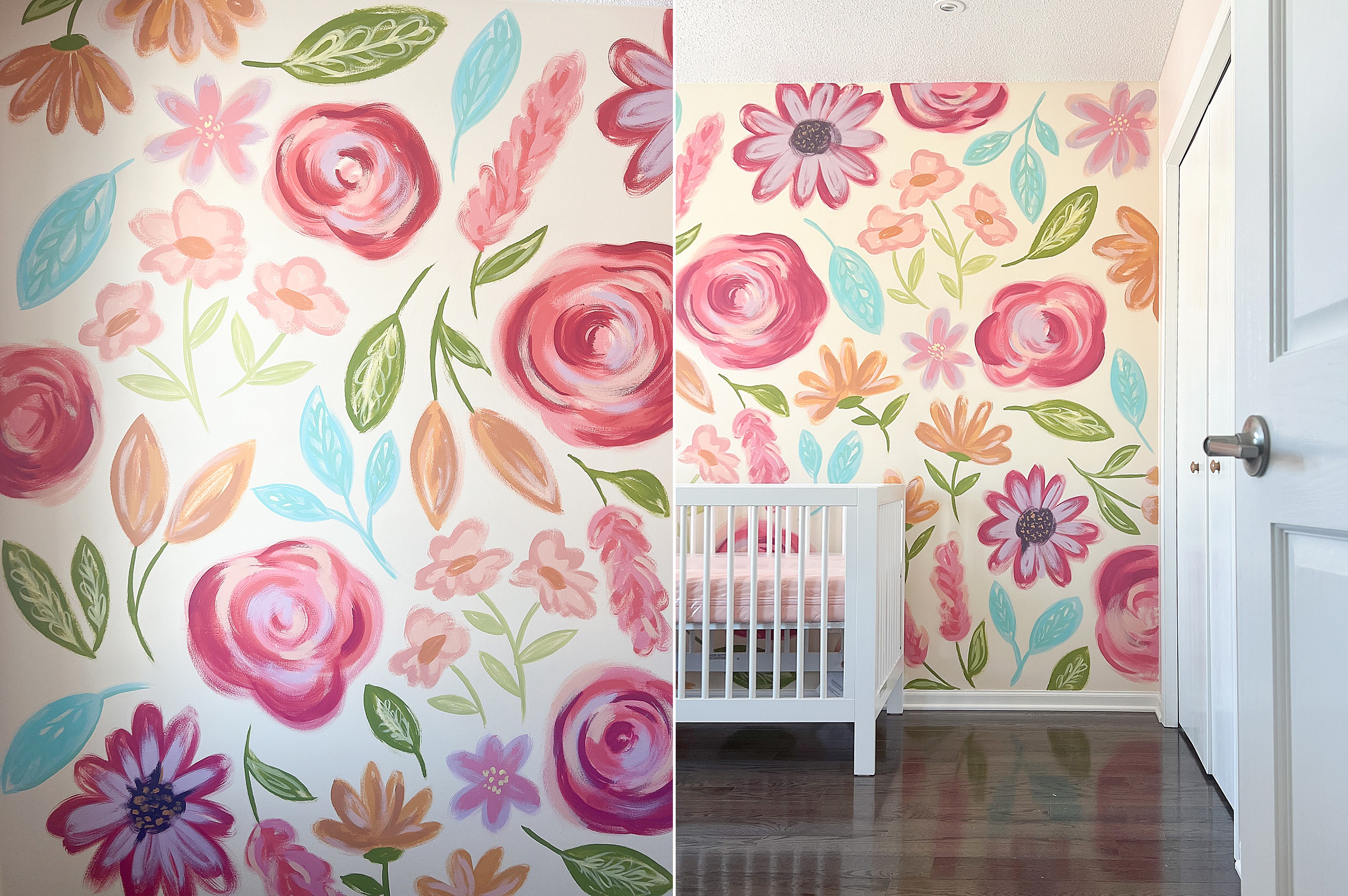 Baby room hot sale flower wall