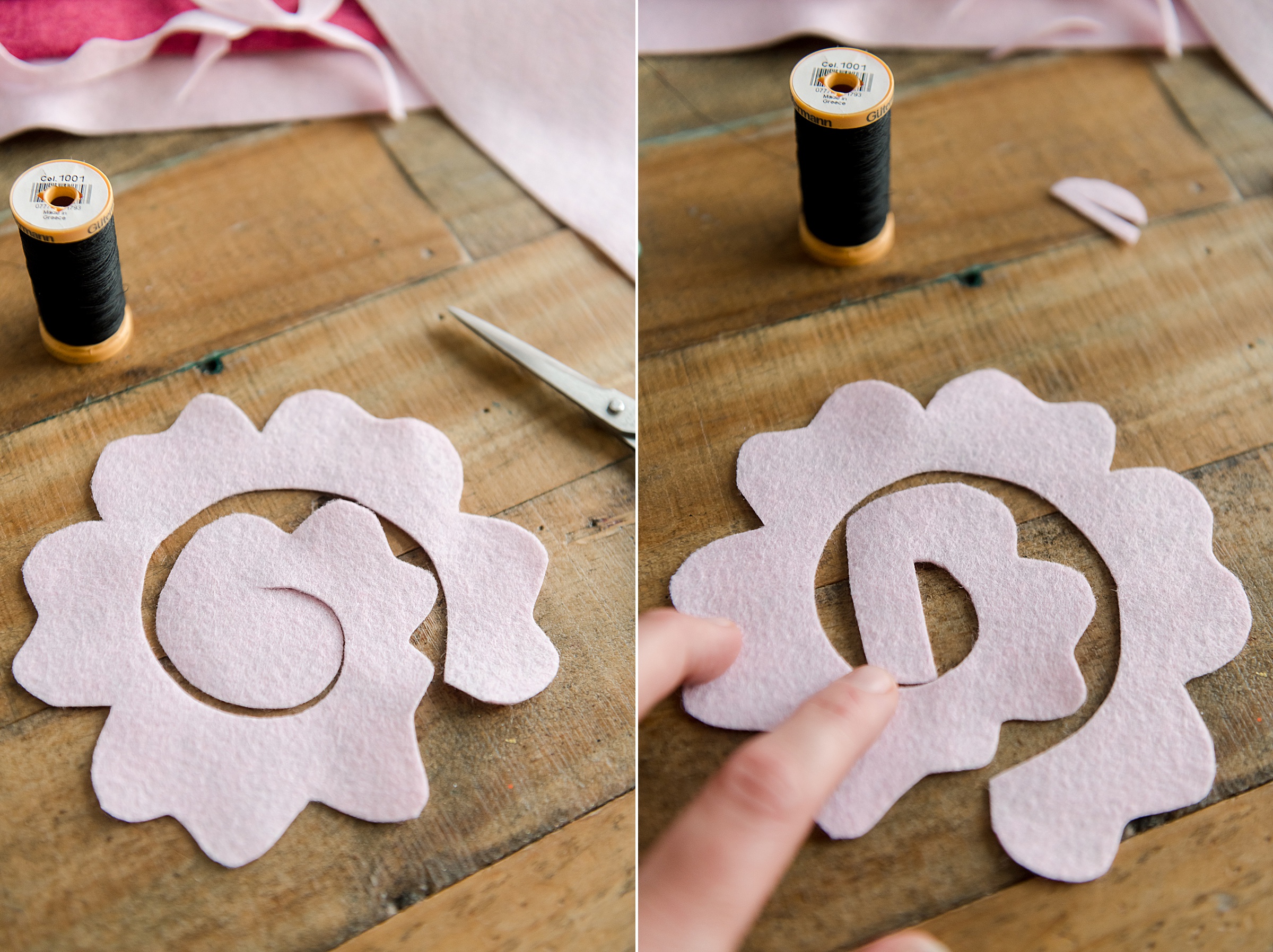 Rolled Felt Flower SVG, Felt Flower Template