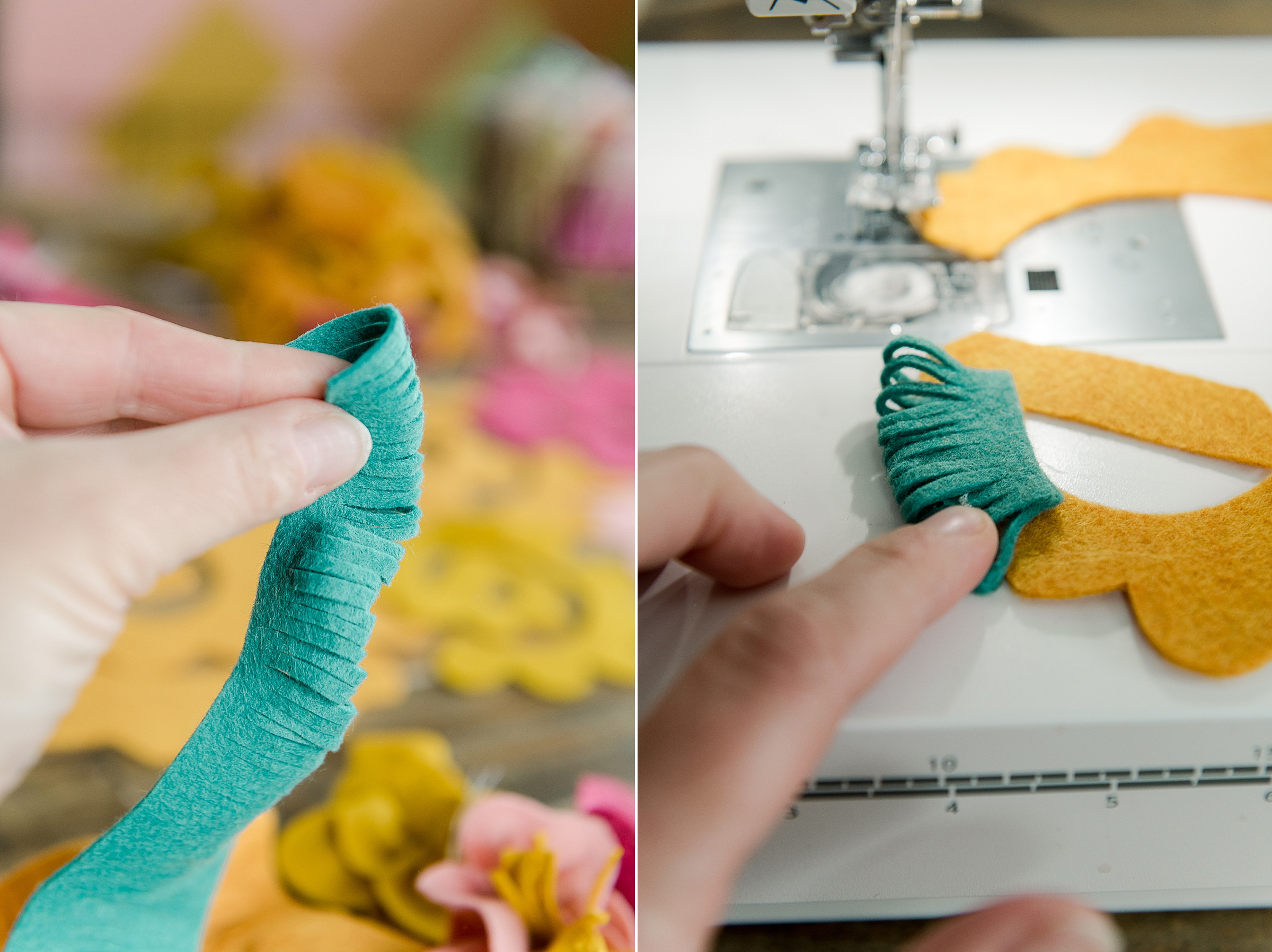 How to make soft felt flowers using your sewing machine! :) – oh