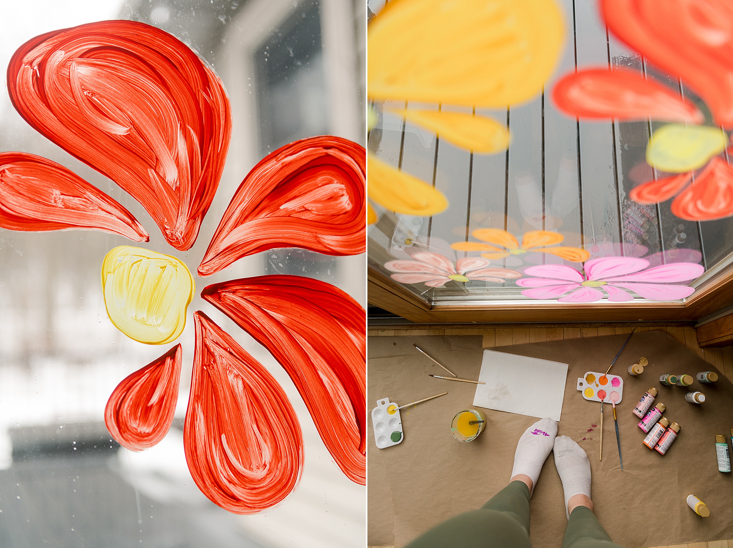 Decorating Windows with Paint Pop Paint Sticks ⋆ Jupiter & Dann