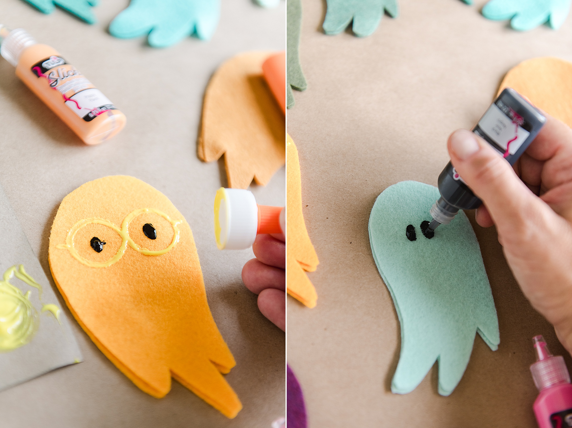 Colorful halloween decor, ghost plush pattern, colorful ghost plush pattern DIY, handmade Halloween ghost pattern, Handmade ghost DIY