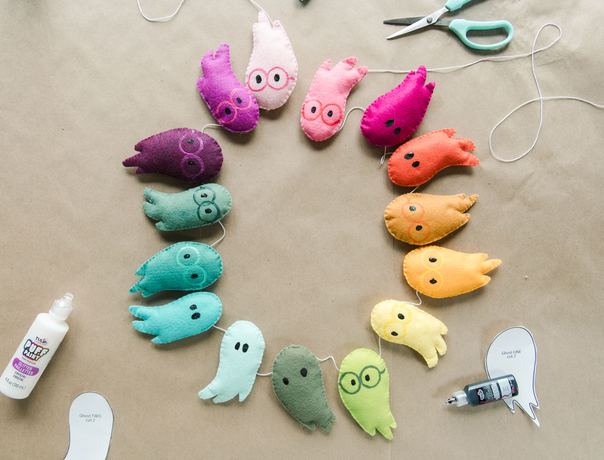 Colorful hand-sewn ghost pattern – oh yay studio – Color + Painting +  Making + Everyday celebrating