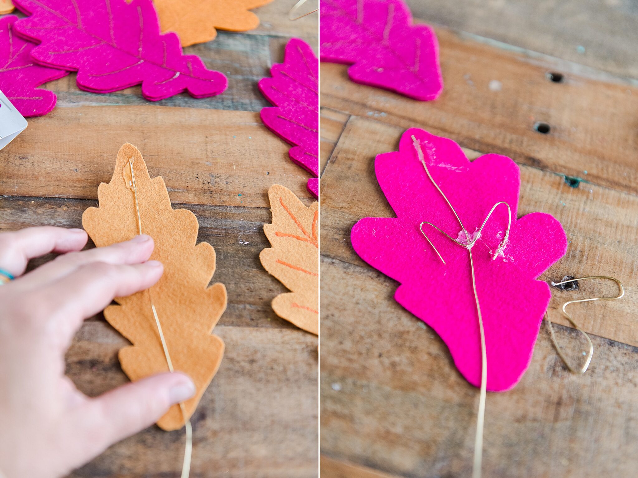 Colorful Felt Leaf Garland Diy Oh Yay Studio Color Painting Making Everyday Celebrating