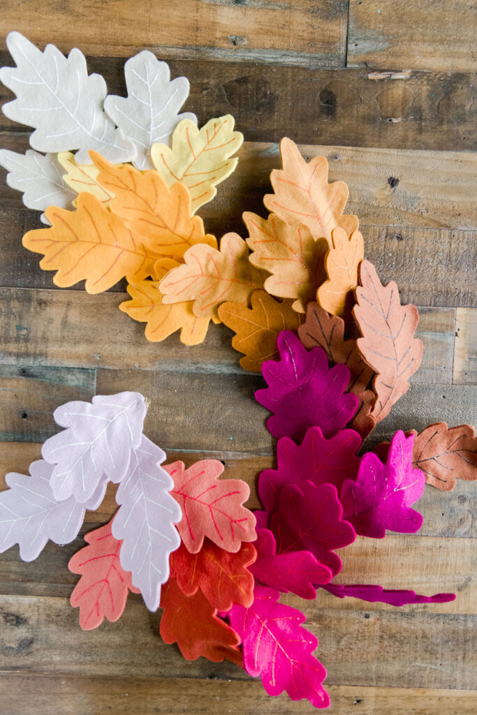 Colorful Felt Leaf Garland Diy Oh Yay Studio Color Painting Making Everyday Celebrating